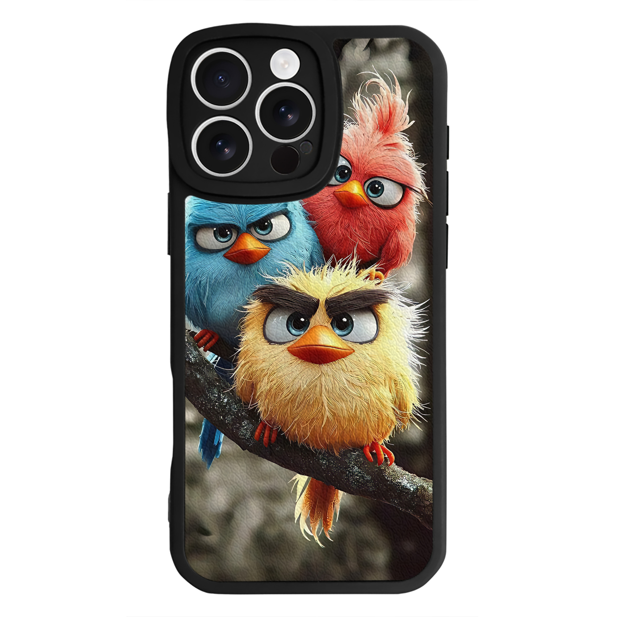 （画像用） Angry Birds アングリーバード 【iPhone 16シリーズ対応】シリコンスマホケース（レザー調） 材質：シリコン
